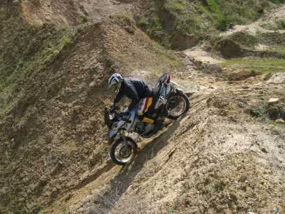 BMW R1200GS Steilabfahrt